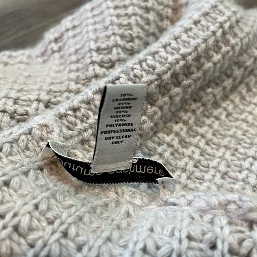 Autumn Cashmere Draped Waffle Rib Cardigan - Picture 7 of 8